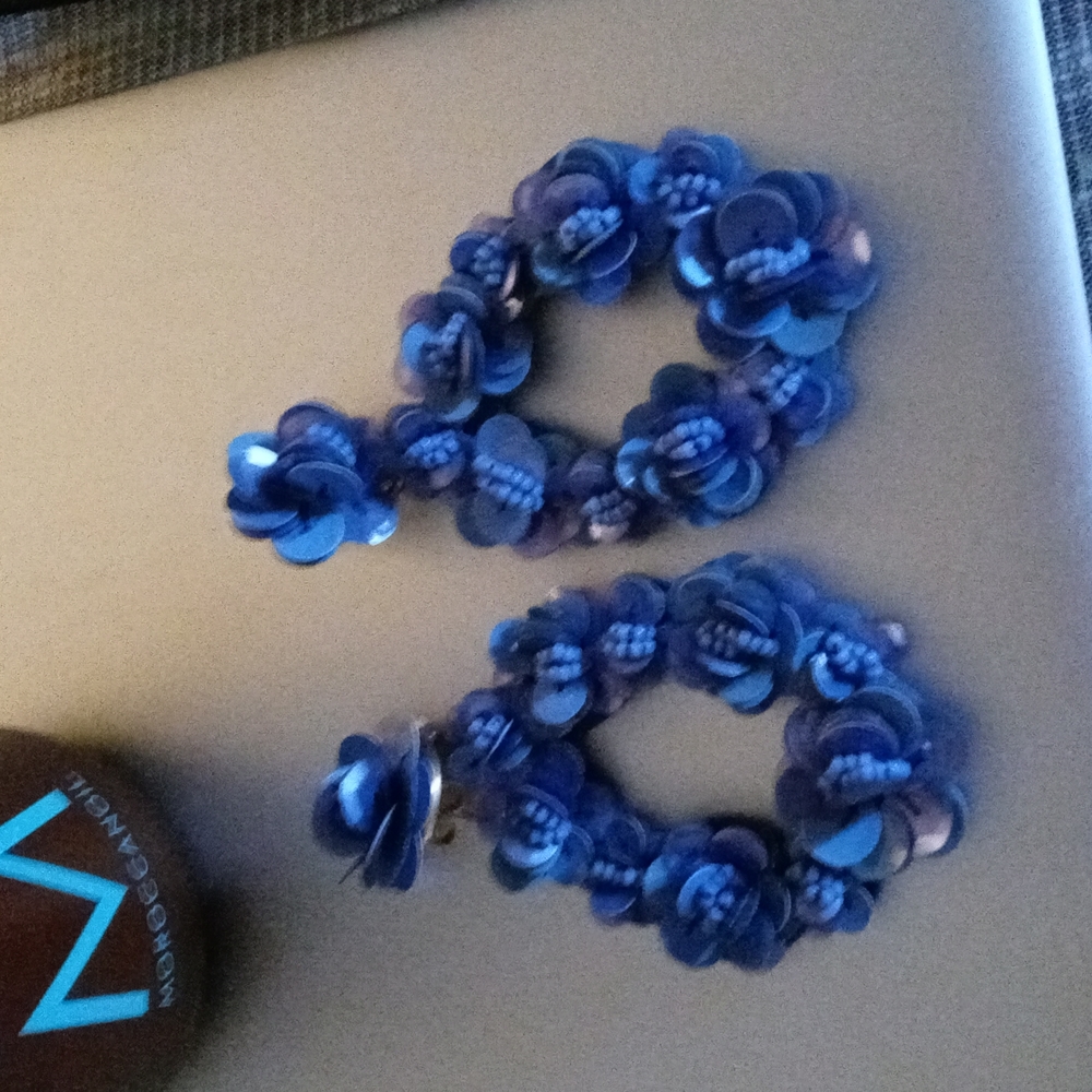 J CREW Sparkling blue earrings